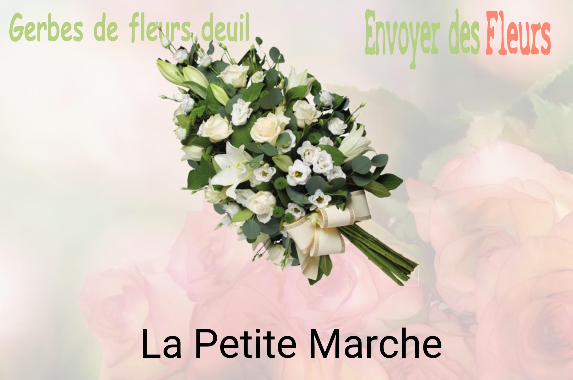 Gerbe de fleurs de deuil livrée à La Petite-Marche
